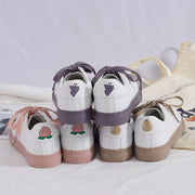 Spring new Korean version of the wild white shoes female strawberry retro port wind shoes students ins sneakers