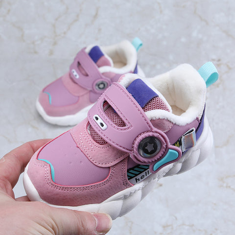 Super Light Solid-soled Short-pile And Cotton Sneakers