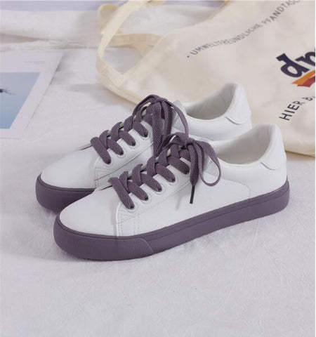 Spring new Korean version of the wild white shoes female strawberry retro port wind shoes students ins sneakers