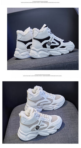 Women's Fleece-Lined High-Top Sneakers