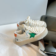 Girls' Leather All-match Star Casual Sneakers