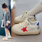 Girls' Leather All-match Star Casual Sneakers
