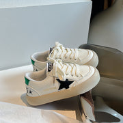 Girls' Leather All-match Star Casual Sneakers