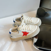 Girls' Leather All-match Star Casual Sneakers